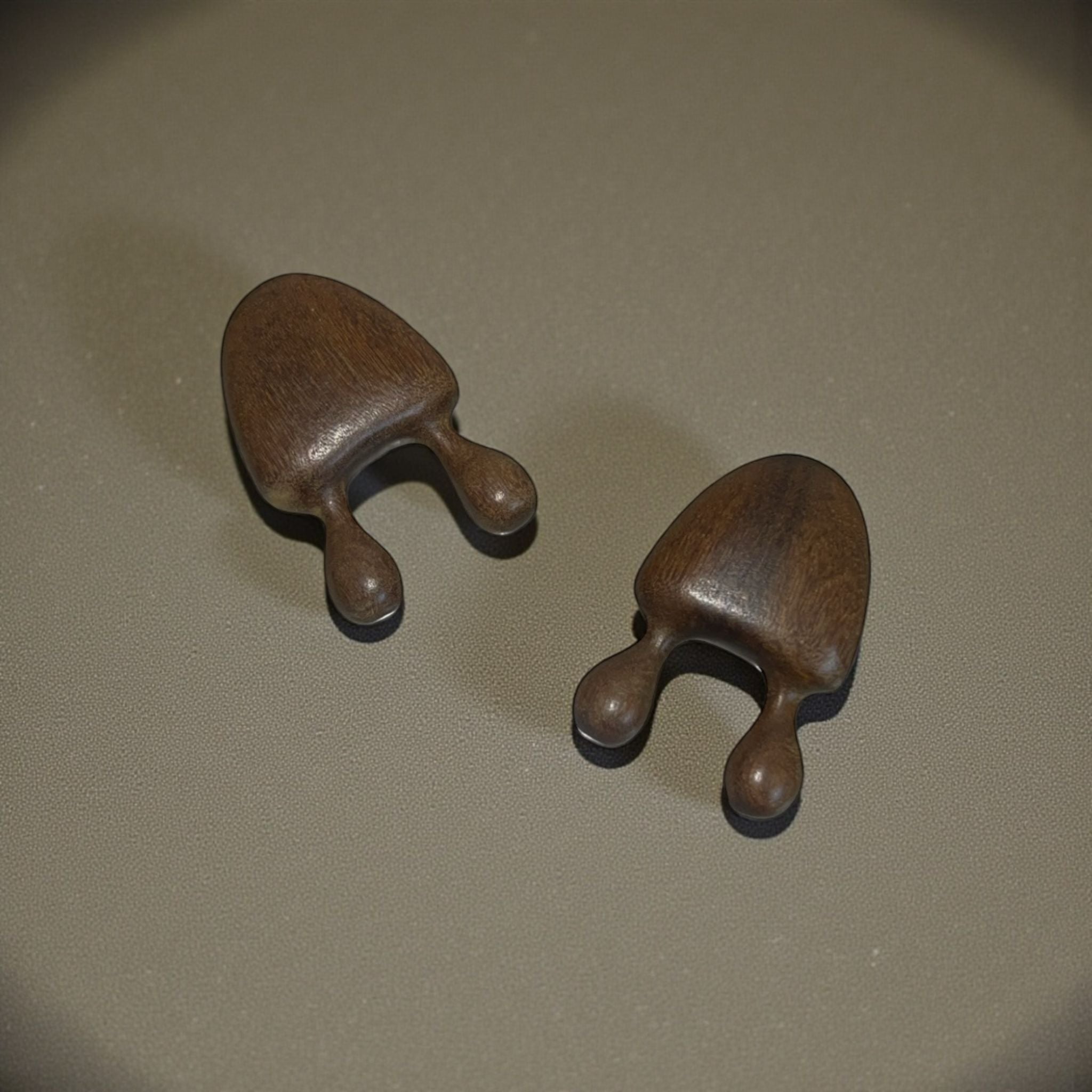 Outils de massage apaisant pour le visage & les yeux en bois de santal – 2 pièces