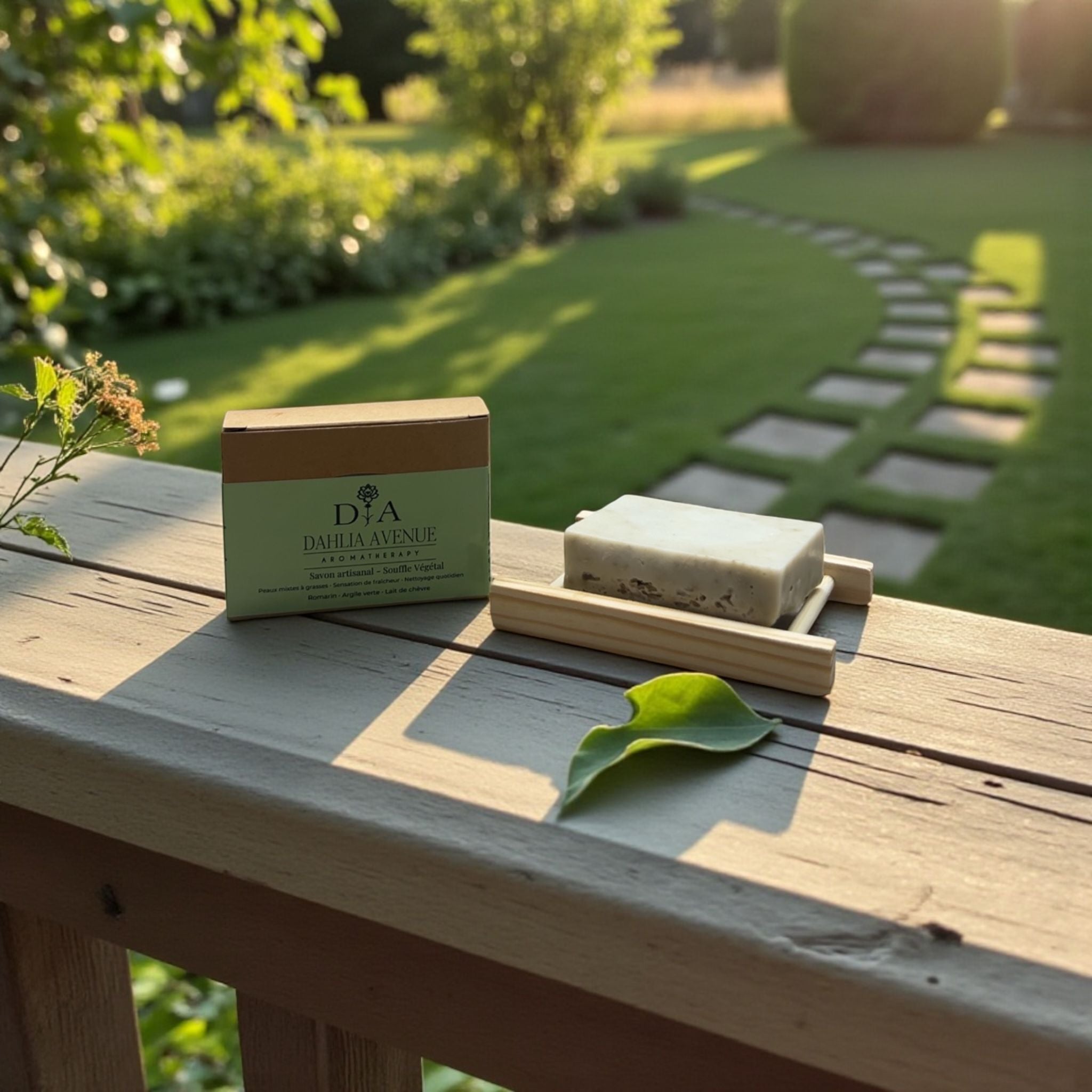 Savon artisanal Souffle Végétal Romarin & argile verte