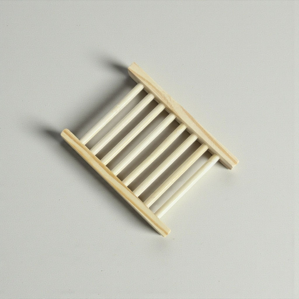 Rectangular bamboo soap dish – Light or dark wood