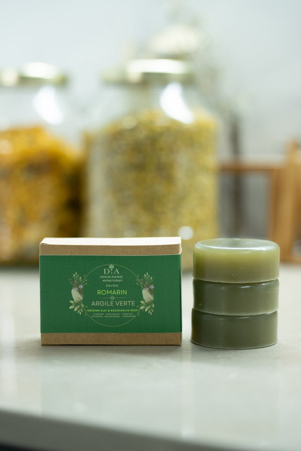 Savon Botanique Purifiant — Romarin & Argile Verte