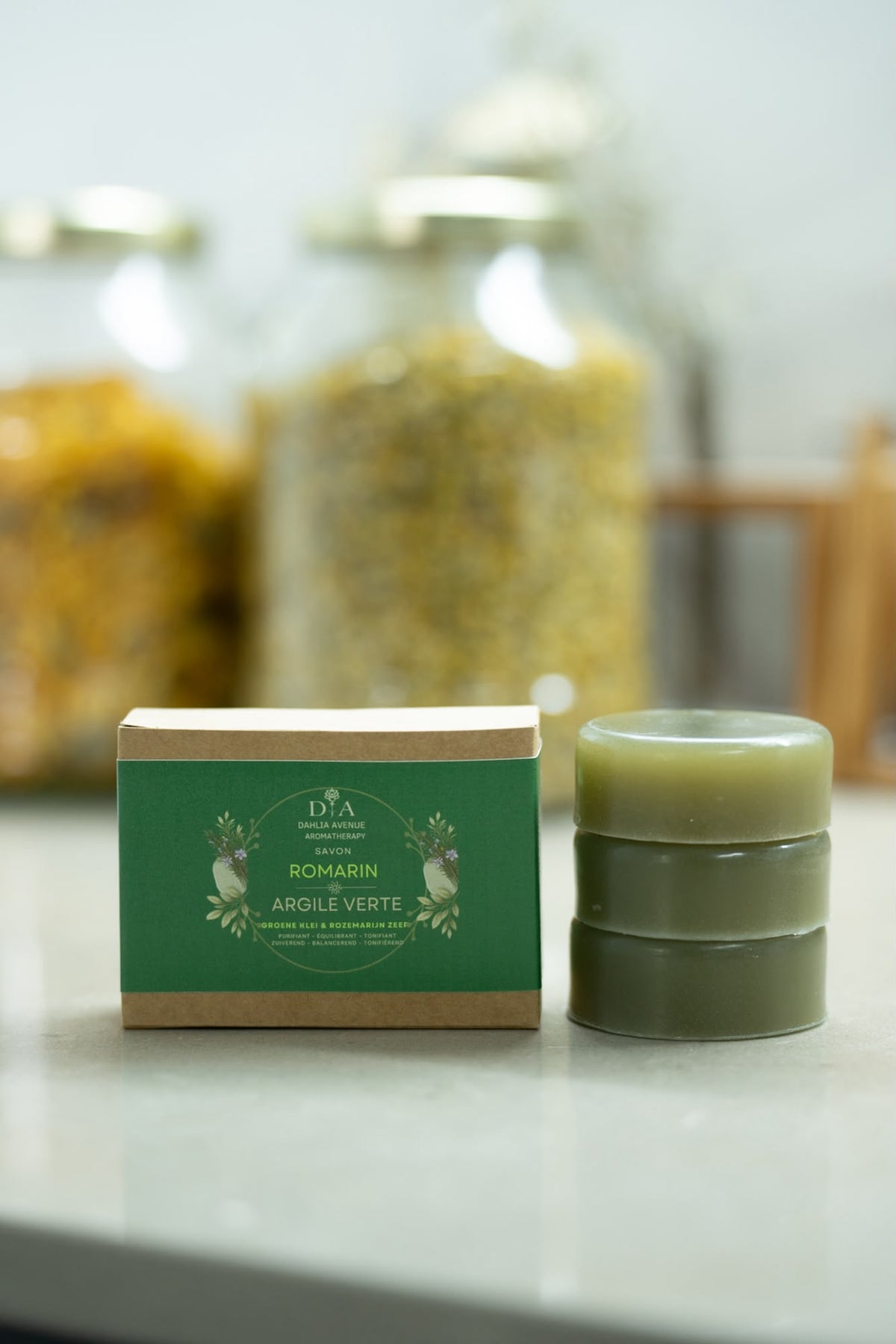 Savon Botanique Purifiant — Romarin & Argile Verte
